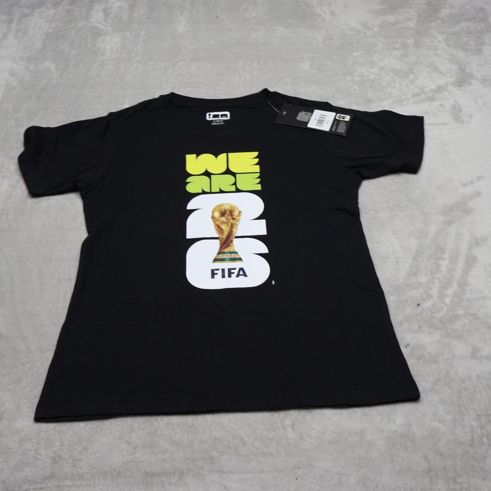 FIFA World Cup 2026 Shirt Womens Small Black Football Fan Gear Graphic $20 NEW